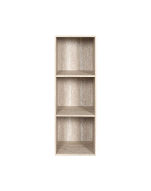 Contenitore modulare Pietra con 3 scomparti bianchi e beige - 34x97,8x31,8 cm