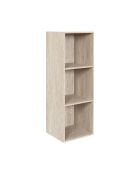 Contenitore modulare Pietra con 3 scomparti bianchi e beige - 34x97,8x31,8 cm