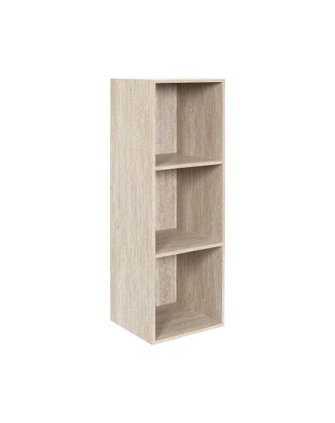 Contenitore modulare Pietra con 3 scomparti bianchi e beige - 34x97,8x31,8 cm