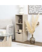 Contenitore modulare Pietra con 3 scomparti bianchi e beige - 34x97,8x31,8 cm