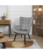 Sillón lounge Giulia gris - 68x96x75 cm