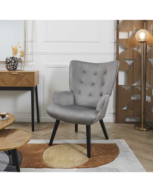 Poltrona lounge Giulia grigia - 68x96x75 cm
