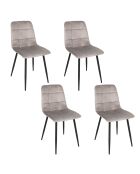 Set di 4 sedie Mateo taupe - 45x88x52 cm