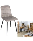 Set di 4 sedie Mateo taupe - 45x88x52 cm