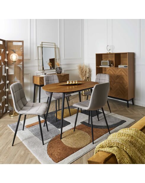 Set van 4 stoelen Mateo taupe - 45x88x52 cm