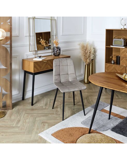 Set van 4 stoelen Mateo taupe - 45x88x52 cm