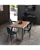 Forest ausziehbarer Tisch für 6 bis 8 Personen schwarzbraun - 210x76,5x86,5 cm