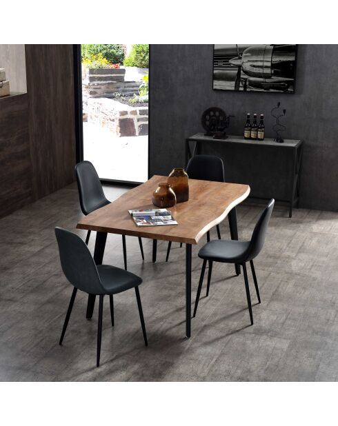 Forest ausziehbarer Tisch für 6 bis 8 Personen schwarzbraun - 210x76,5x86,5 cm