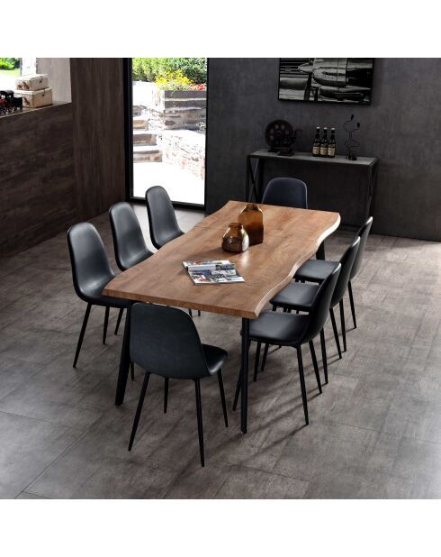 Forest ausziehbarer Tisch für 6 bis 8 Personen schwarzbraun - 210x76,5x86,5 cm
