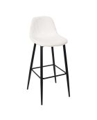 Lot de 2 chaises de bar côtelées Scott beiges - 46,5x100,5x49,5 cm