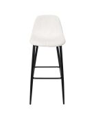 Lot de 2 chaises de bar côtelées Scott beiges - 46,5x100,5x49,5 cm
