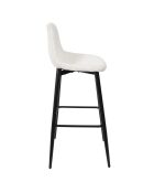 Lot de 2 chaises de bar côtelées Scott beiges - 46,5x100,5x49,5 cm
