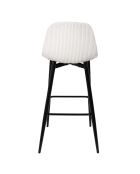 Lot de 2 chaises de bar côtelées Scott beiges - 46,5x100,5x49,5 cm