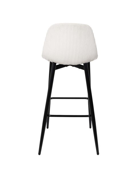 Lot de 2 chaises de bar côtelées Scott beiges - 46,5x100,5x49,5 cm