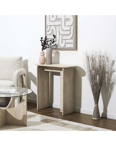 Console Pietra blanche et beige - 90x80x30 cm