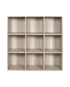 Pietra modulaire opbergunit met 9 witte en beige vakken - 99,3x97,8x31,8 cm