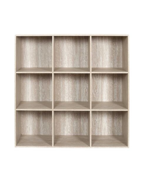 Contenitore modulare Pietra con 9 scomparti bianchi e beige - 99,3x97,8x31,8 cm