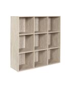Pietra modulaire opbergunit met 9 witte en beige vakken - 99,3x97,8x31,8 cm