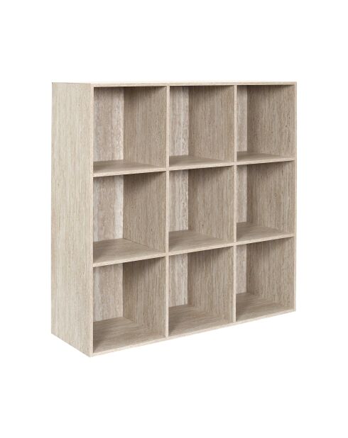 Contenitore modulare Pietra con 9 scomparti bianchi e beige - 99,3x97,8x31,8 cm