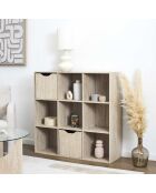 Pietra modulaire opbergunit met 9 witte en beige vakken - 99,3x97,8x31,8 cm