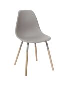 Lot de 4 chaises Phenix taupe - 48,5x85,8x46 cm