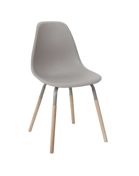 Lot de 4 chaises Phenix taupe - 48,5x85,8x46 cm