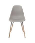 Lot de 4 chaises Phenix taupe - 48,5x85,8x46 cm