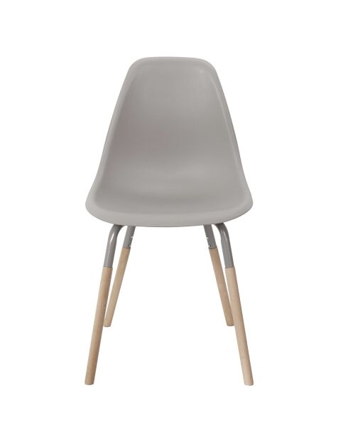 Lot de 4 chaises Phenix taupe - 48,5x85,8x46 cm