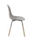 Lot de 4 chaises Phenix taupe - 48,5x85,8x46 cm