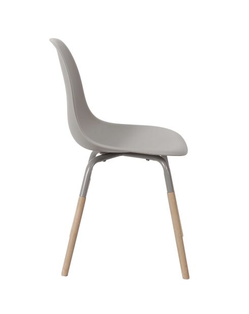 Lot de 4 chaises Phenix taupe - 48,5x85,8x46 cm