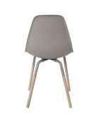 Lot de 4 chaises Phenix taupe - 48,5x85,8x46 cm