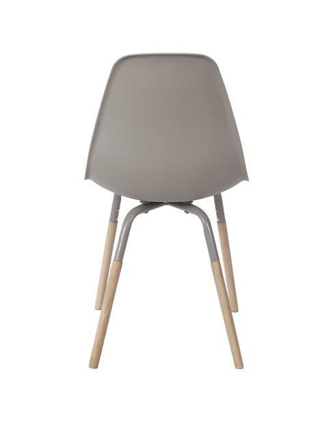Lot de 4 chaises Phenix taupe - 48,5x85,8x46 cm