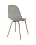Lot de 4 chaises Phenix taupe - 48,5x85,8x46 cm