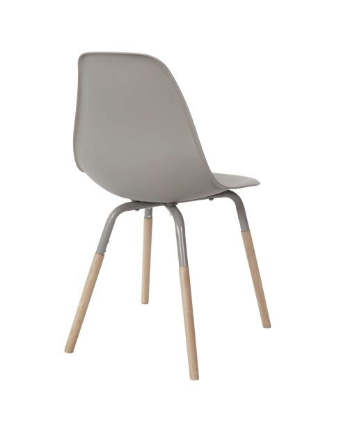 Lot de 4 chaises Phenix taupe - 48,5x85,8x46 cm