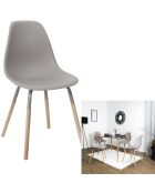 Lot de 4 chaises Phenix taupe - 48,5x85,8x46 cm