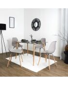 Lot de 4 chaises Phenix taupe - 48,5x85,8x46 cm