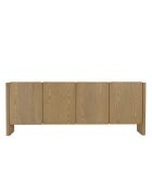 Buffet Ella 4 portes design arrondi naturel - 34.5x213x83cm