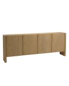 Buffet Ella 4 portes design arrondi naturel - 34.5x213x83cm