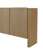 Buffet Ella 4 portes design arrondi naturel - 34.5x213x83cm