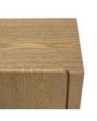 Buffet Ella 4 portes design arrondi naturel - 34.5x213x83cm