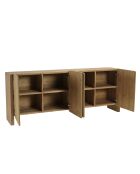 Buffet Ella 4 portes design arrondi naturel - 35x190x77cm