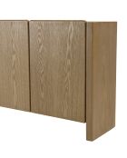Buffet Ella 4 portes design arrondi naturel - 35x190x77cm