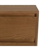 Credenza Mario 3 cassetti 2 ante decorata con motivo naturale arrotondato - 40x110x78,5 cm