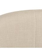 Fauteuil rembourré en tissu Agathe beige - 63x75x75cm