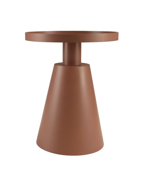 Runder Beistelltisch aus bemaltem Holz Agathe Terrakotta - 38,5 x 38,5 x 48,5 cm