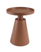 Runder Beistelltisch aus bemaltem Holz Agathe Terrakotta - 38,5 x 38,5 x 48,5 cm