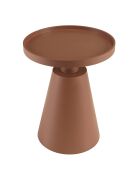 Runder Beistelltisch aus bemaltem Holz Agathe Terrakotta - 38,5 x 38,5 x 48,5 cm