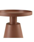 Runder Beistelltisch aus bemaltem Holz Agathe Terrakotta - 38,5 x 38,5 x 48,5 cm