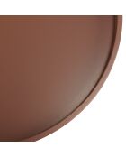 Runder Beistelltisch aus bemaltem Holz Agathe Terrakotta - 38,5 x 38,5 x 48,5 cm