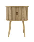 Contenitore ovale in legno Natural Agathe - 30x50x65cm